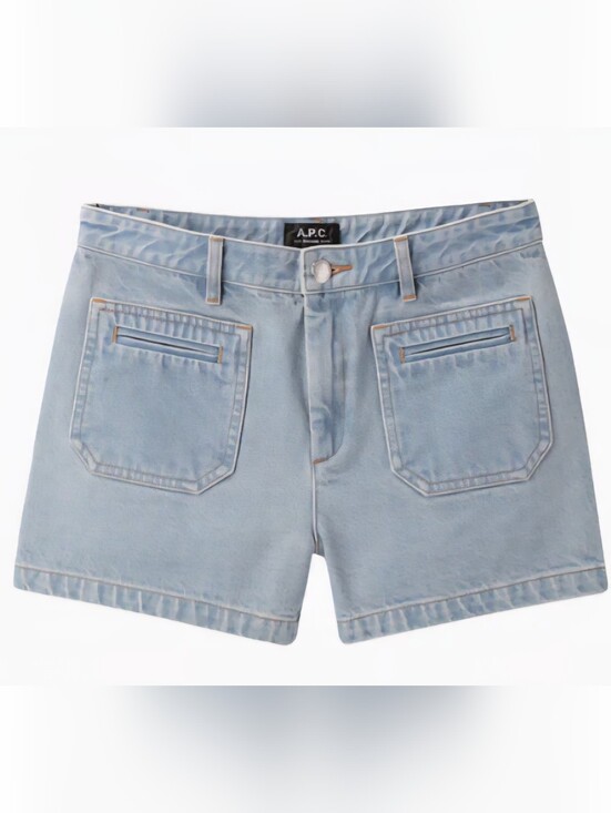 A.P.C. Pants - A.P.C. Light Blue Rome Denim Jean Shorts Size S